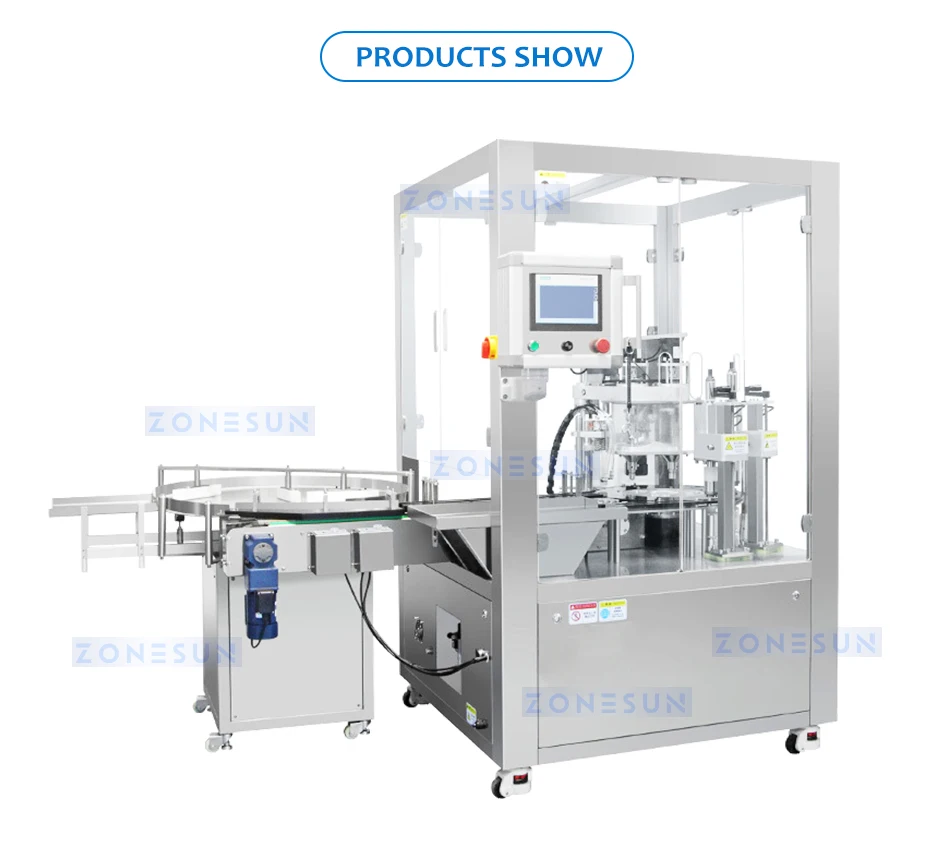 ZONESUN Automatic Vial Powder Auger Filler Filling and Capping Machine ZS-AFC24