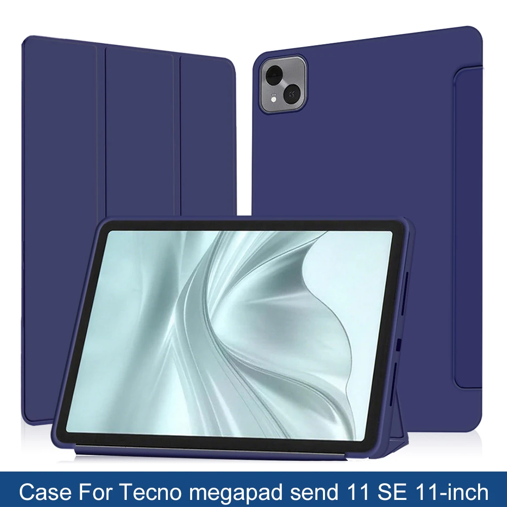 Premium Slim Tri-Folding Stand Tablet Cover with Soft TPU Back