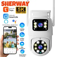 10MP double objectif Tuya Wifi caméra PTZ extérieure 4K sans fil double écran caméra de sécurité suivi automatique Surveillance vidéo Surveillance 1