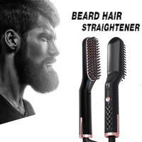 Hot Comb Straightener Heating Comb For Men Beard Electric Negative Ion Hair Straightening Brush Wet Dry Use Quick Hair Styler 1