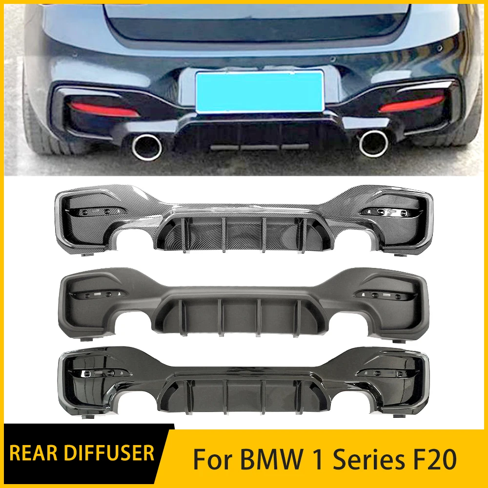 

High Quality Carbon Black Rear Bumper Diffuser Spoiler Lip For BMW 1 Series F20 F21 M135i M140i 2015 16 17 18 19 20 Accessories