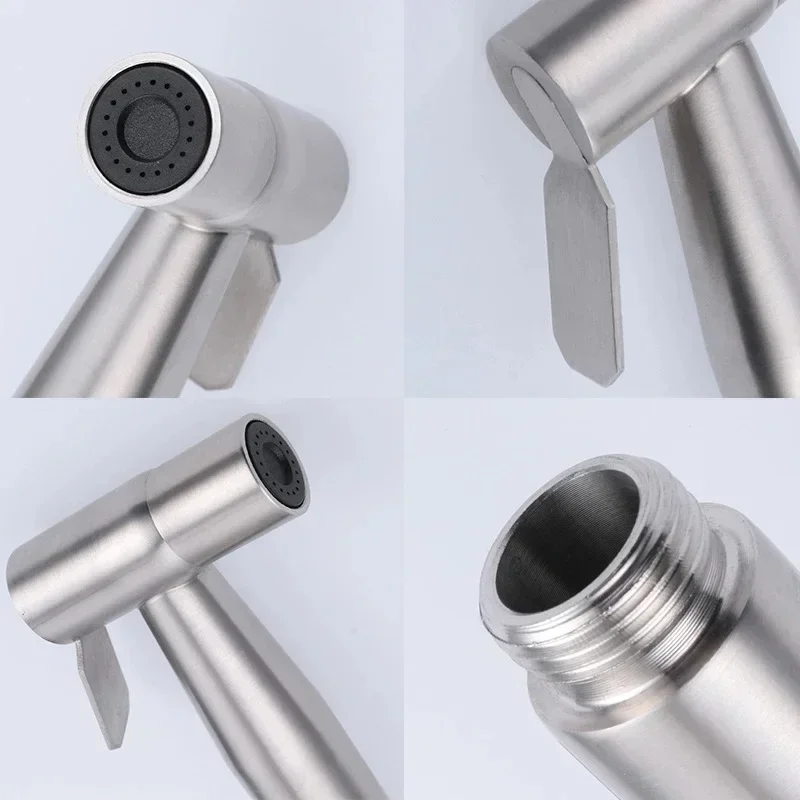 Protable Toilet Bidet Holder Handheld Faucet Bathroom Fixture Shower Head Sprayer Gun with Self Cleaning Function