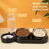 Cat Bowl Plastic Double Bowl Dog Bowl Cat Food Bowl Cervical Protection Cat Food Bowl Water Bowl Dog Bowl Anti Knock Pet Supplie 3
