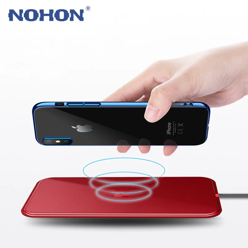 Беспроводное зарядное устройство NOHON Qi для Samsung S8 S7 S6 Note 5 LG Nokia HTC Sony универсальное