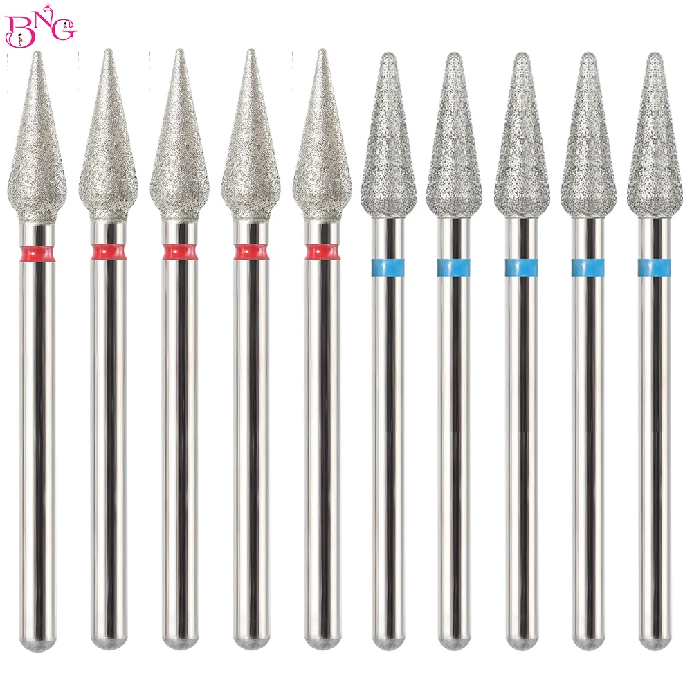 BNG 5PCS Cutters for Manicure Diamond Nail Drill Bit Set of Milling Diamond Bit Milling Cutter Nail Bits for Nail Drill Machine 6