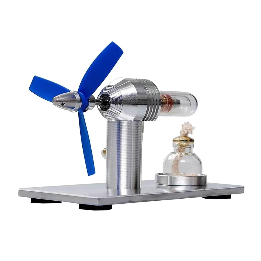 Moteur Stirling Miniature Avec Hélice - Modèle éducatif Physique, Jouet Scientifique Neuf (Chine)