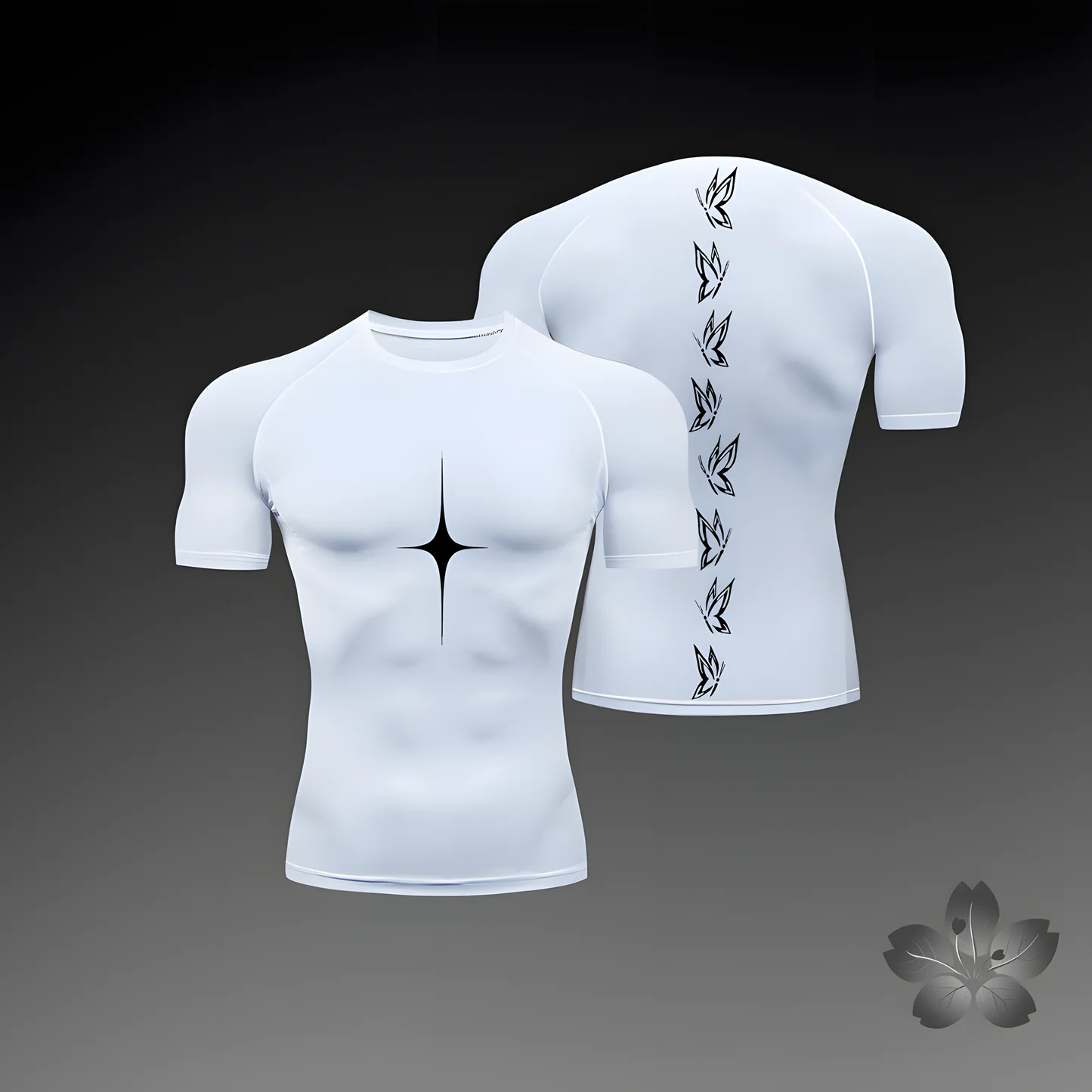 Anime Graphic Compression Shirts for Men Athletic Quick Dry Tshirts Tees Tops Gym Workout Undershirts Short Sleeve Rash Guard 3