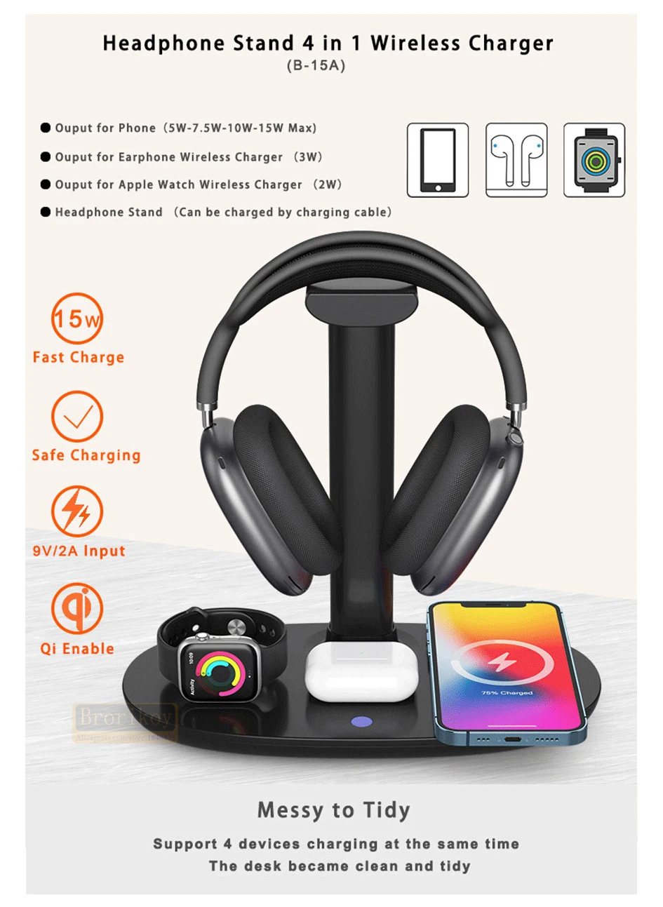 Charging Stand Headphones Compatible With Apple Watch Headphone - Main Image