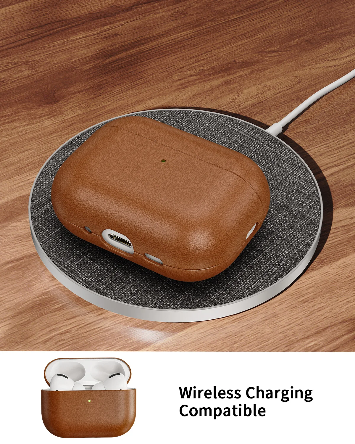 Eary for Apple AirPods Pro 3rd Gen Case Cover With Genuine Leather Protective Sleeve With Keychain Shockproof for Women & Men