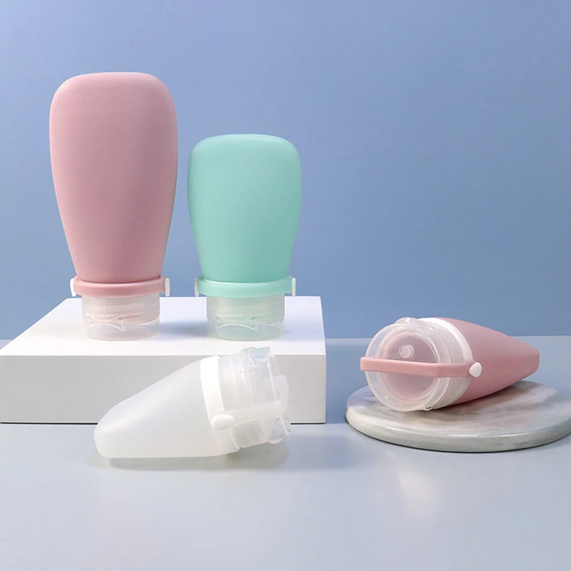 Leak-Proof Silicone Travel Bottles - Refillable Squeezable Containers for Toiletries and Liquids