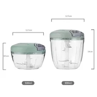 Hachoir à viande manuel 500/900ML, presse-ail rotative, hachoir à légumes et oignons, accessoires de cuisine 6
