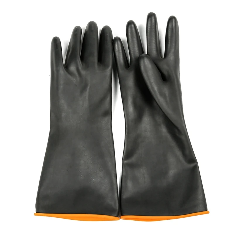 Upgraded Industrial Rubber Gloves Resist Strong Acid Alkali & Oil Washing Gloves F1FB 2