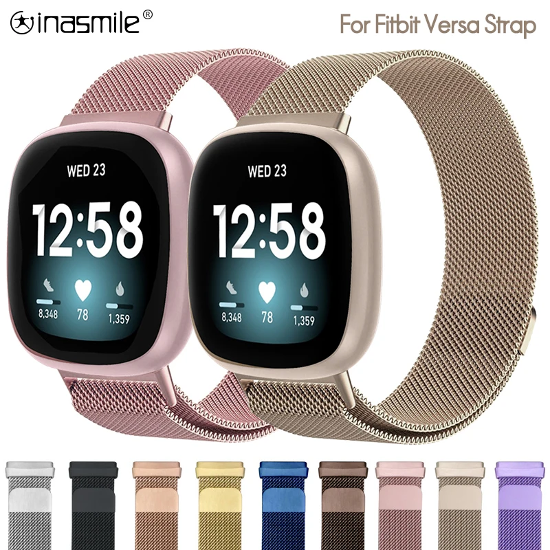 Metal Strap For Fitbit Versa 4 Wrist Milanese Replacement