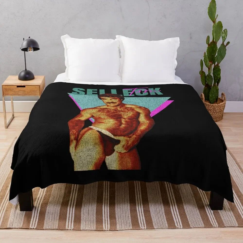 

Vintage Distressed Tom Selleck Throw Blanket christmas gifts christmas decoration Sleeping Bag Decorative Beds Blankets