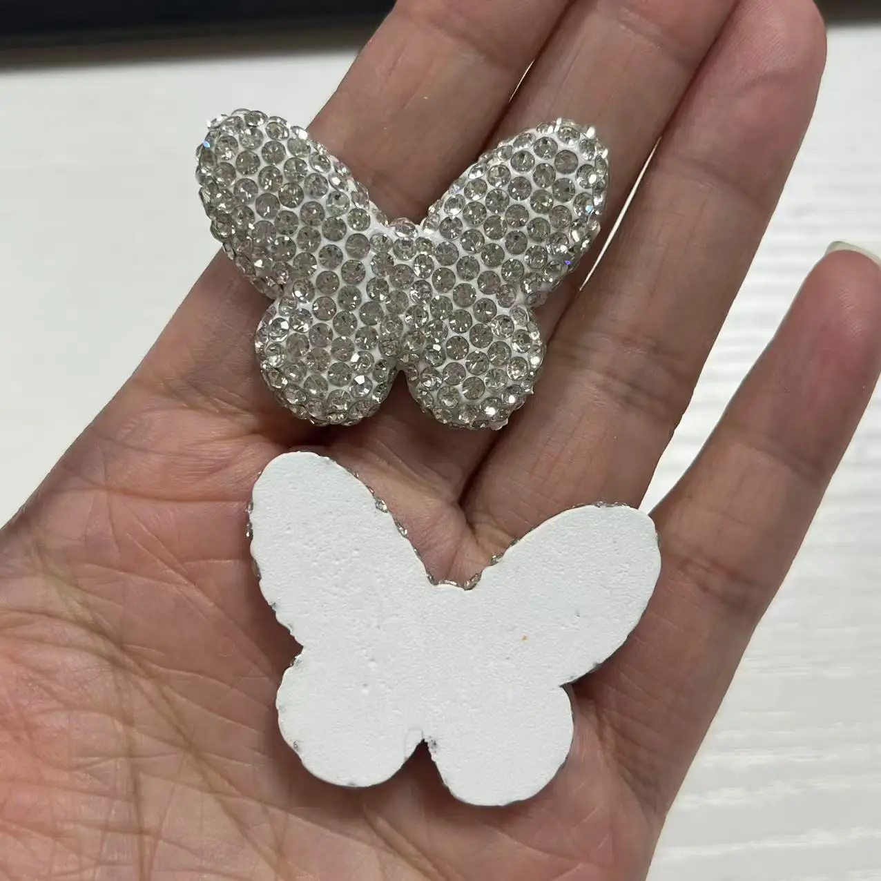 Glitter Luxury Butterfly Rhinestone Gems Ornament Set - Handcrafted DIY Phone Case Charms