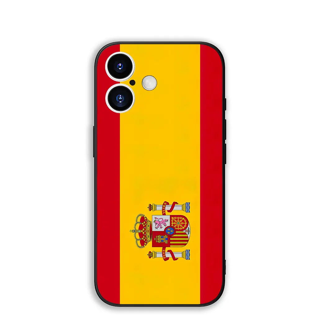 Soccer Spain Flag Phone Case with Number 19 Design