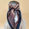 Popular 70X70CM Beach Scarves The Four Seasons Square Kerchief New Style Women Luxury Headscarf 2023 Design Sunscreen Silk Hijab 2