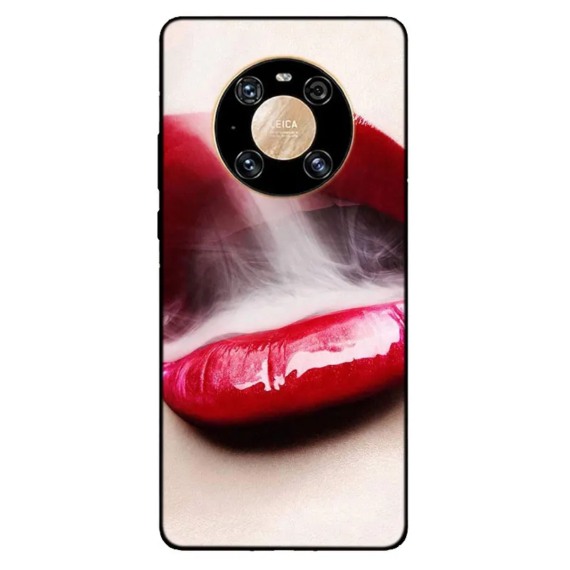BRAND SET Custodia per Huawei Mate 40 PRO+ Antiurto Star Luo Chess Cloth Modello Cover Posteriore in Vetro Temperato Morbido TPU Bordo in Silicone Bumper Case Protettiva-XLQB