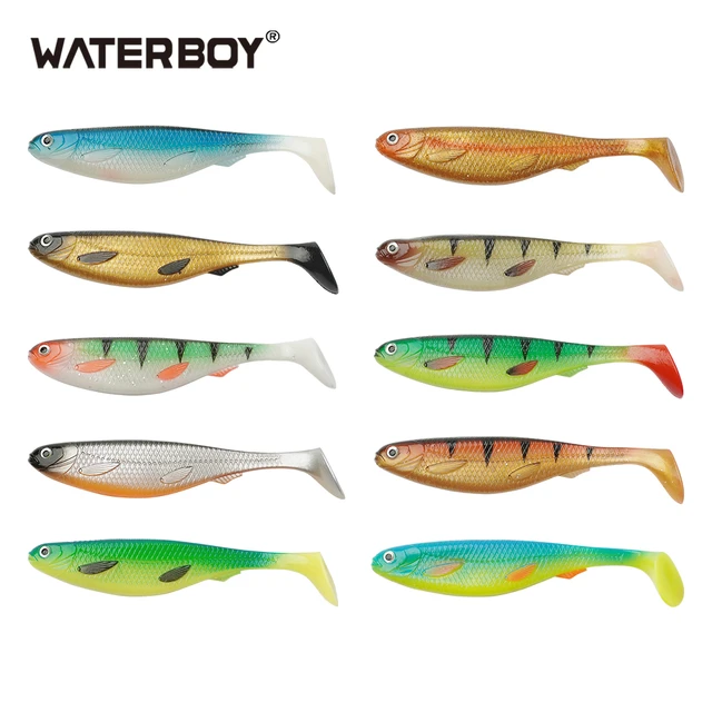 Hotasale10pcs/pack Mixed Color Big Shads Soft Lure Set Facotry 12.5cm 15cm  20cm PVC Material