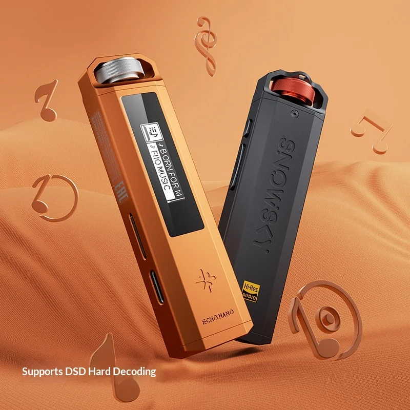 FiiO SnowSky ECHO NANO 휴대용 스마트 뮤직 플레이어 OLED 스크린이 장착된 고해상도 무손실 HiFi MP3 플레이어 DSD/WAV/FLAC/APE/MP3/M4A/OGG