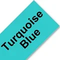 Multi - Size Adhesive Label Tape - 6mm (Black Turquoise Blue)