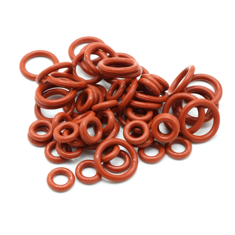 Food Grade VMQ O Ring Gasket CS 4mm OD 12-150mm Waterproof Washer Round O Shape Rubber Silicone Ring 10Pcs rubber o rings rubber washers keycap o rings silicone o rings