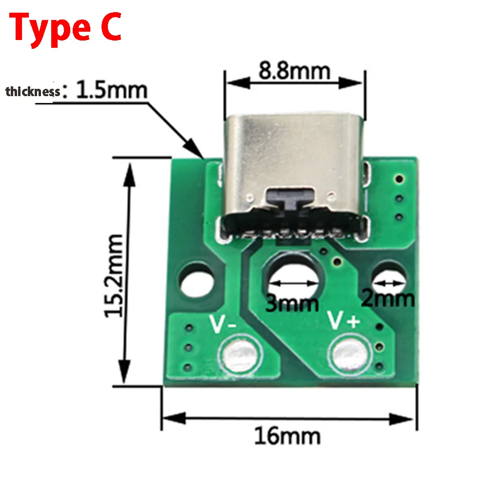 TYPE-C MICRO USB untuk DIP Adaptor Perempuan Konektor B Jenis PCB Converter  Papan Tempat Memotong Roti USB-01 Switch Board SMT Ibu Kursi dengan Kawat -  AliExpress
