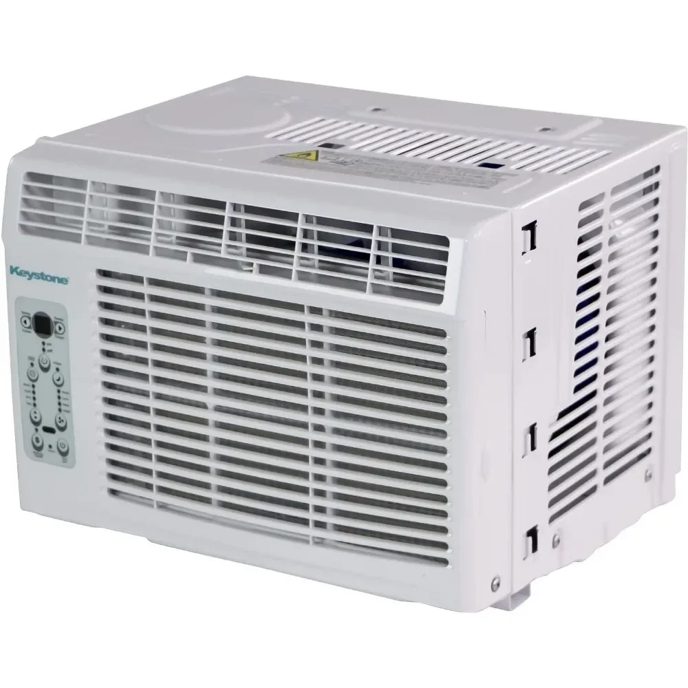 10,000 BTU Window-Mounted Air Conditioner with Follow Me LCD Remote Control, White