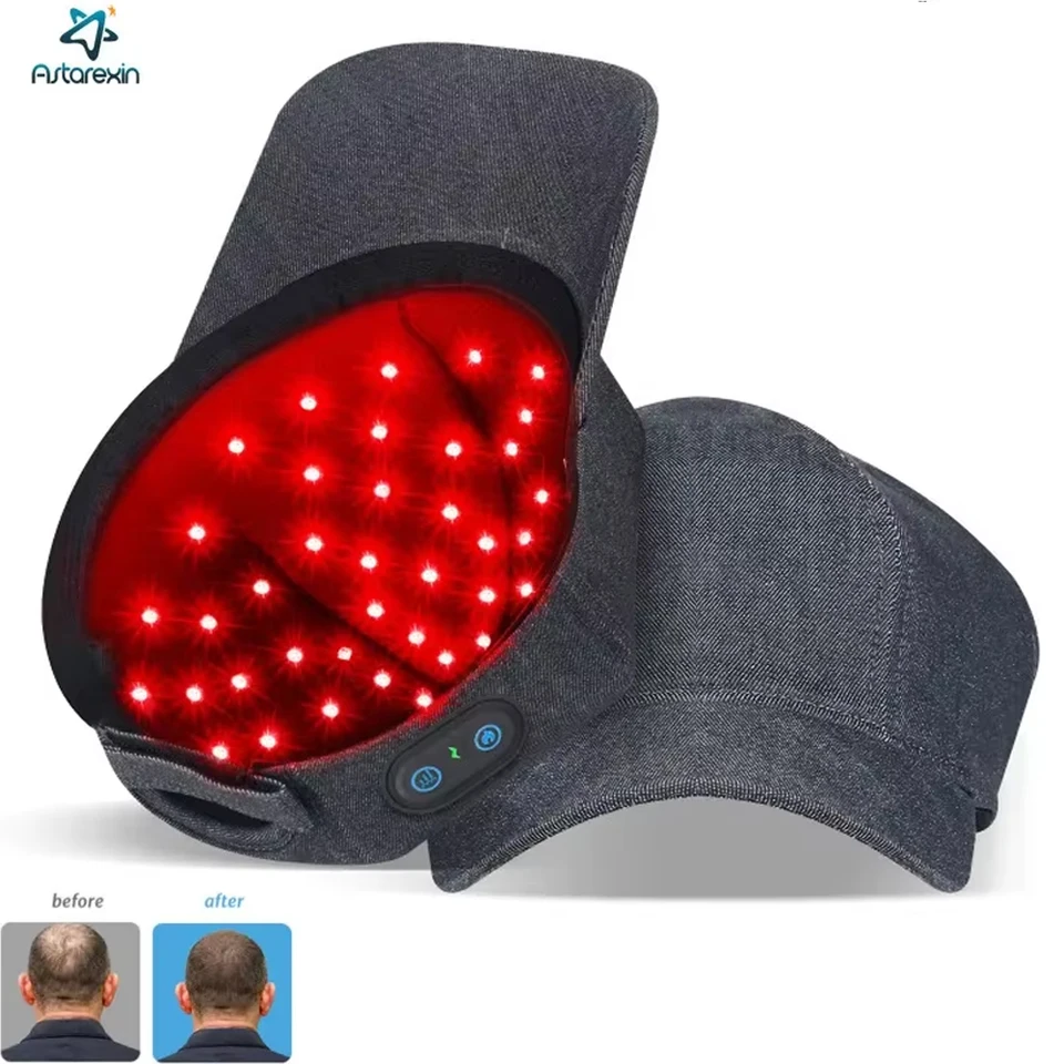 Red Growth Cap LED Health Light Anti Hair Loss Anxiety Reduce Migraine Scalp Relax Heating Promotes Scalp Metabolism_voghion.com