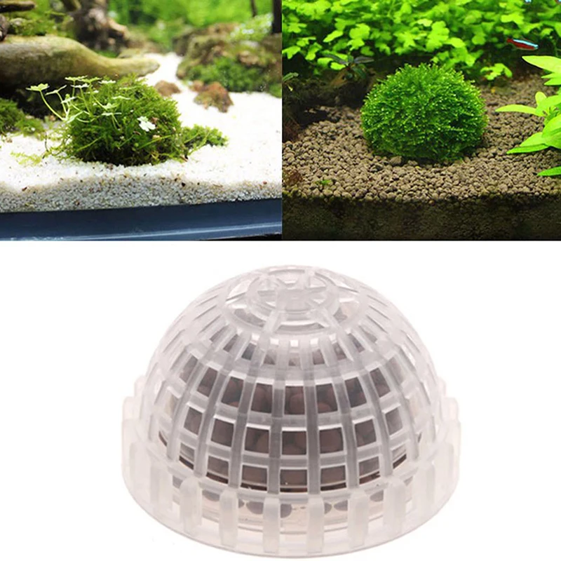 水生ペット用品装飾、モスボール、Javaエビ用の生きた植物フィルター、水槽装飾、ペット製品、1個