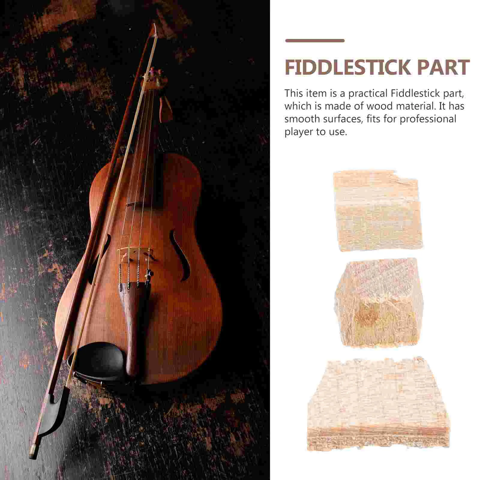 2 Sets Bow Wedges Instrument Wooden Plugs Fiddlestick Parts Replacement Tool Violin Accessories Cello Components Fiddlestick