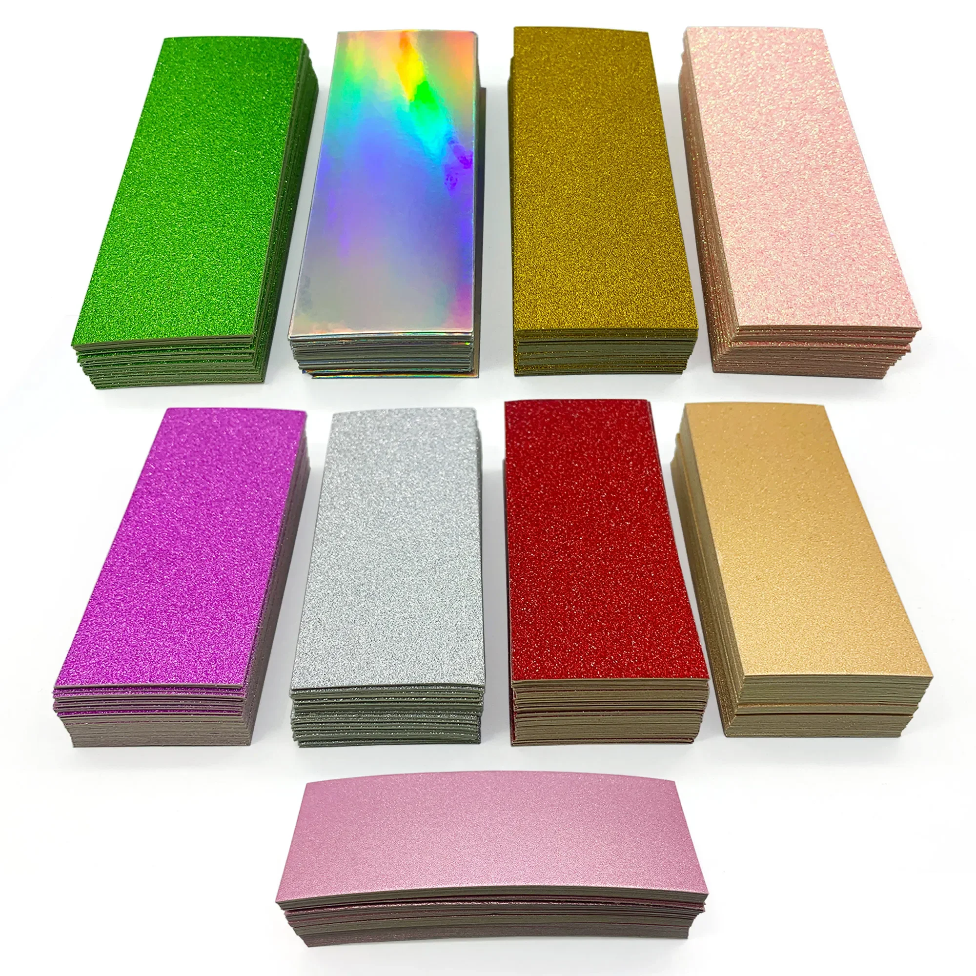

10/20pcs Eyelash Packaging Box Glittering Background Paper Eyelash Packaging For Rectangle Boxes Makeup Tools Lash Accessories