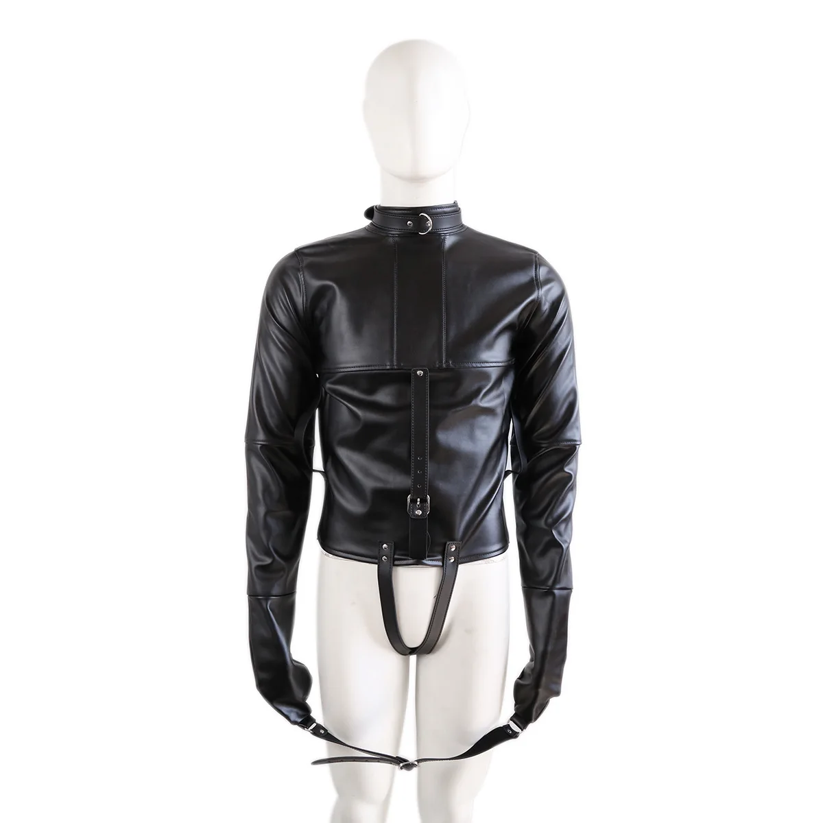PU Leather Straitjacket BDSM Bondage Body Harness Adult Game Straight Jacket Halloween Armbinder Sex Toys For Women Men