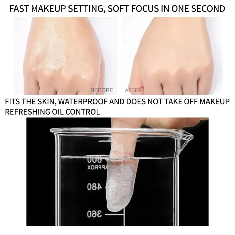 Waterproof and Sweatproof Matte Setting Powder Provides Coverage Controls Oil Long Lasting Makeup Without Creasing or Caking
