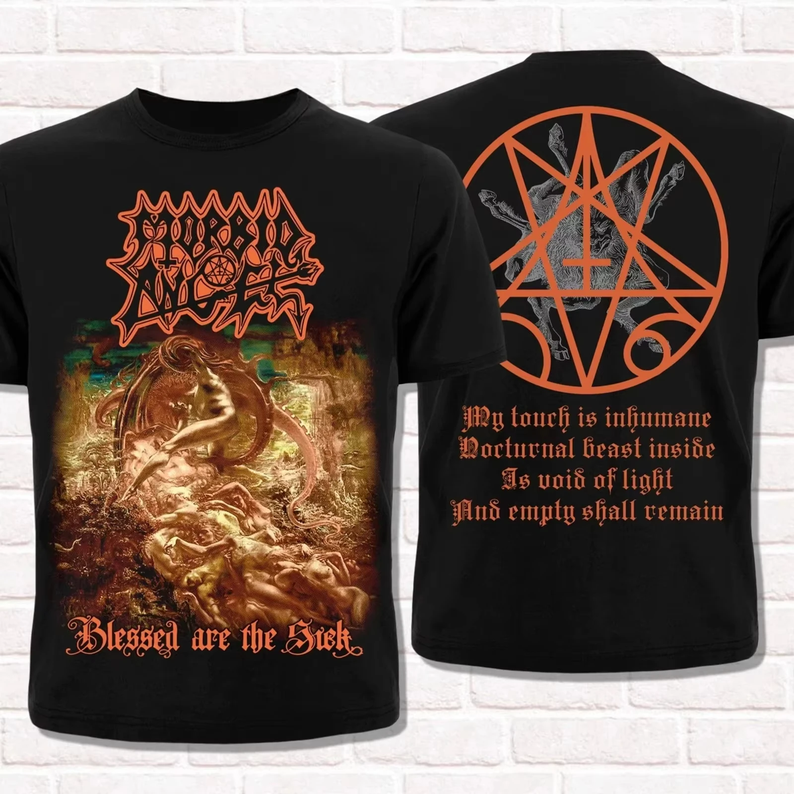 Morbid Angel 'Blessed Are the Sick' 1991 Florida Death Metal Style Herren Damen T-Shirt Streetwear Casual Y2k Sommer T-Shirt