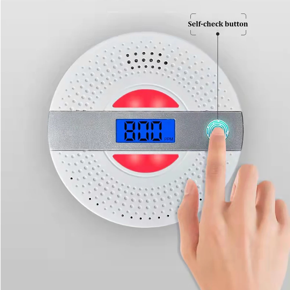 공기 품질 모니터 일산화탄소 센서 CO 감지기 알람 LCD 디스플레이, 85db 경고 알람 홈 안전 보호