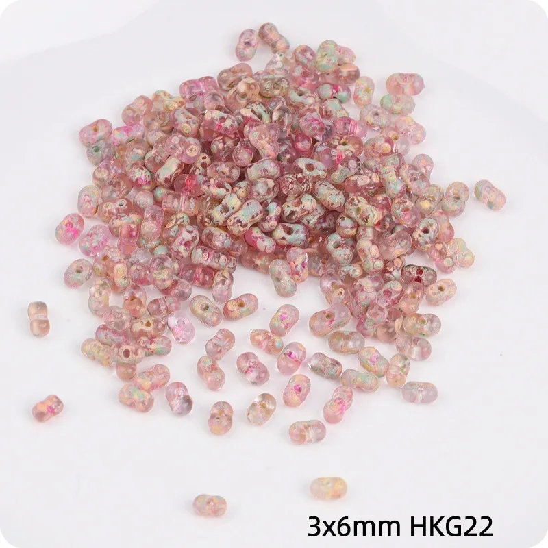 3x6mm 투명 피카소 땅콩 모양 유리 구슬, DIY 수제 루즈 비즈, 신발 및 의류 액세서리