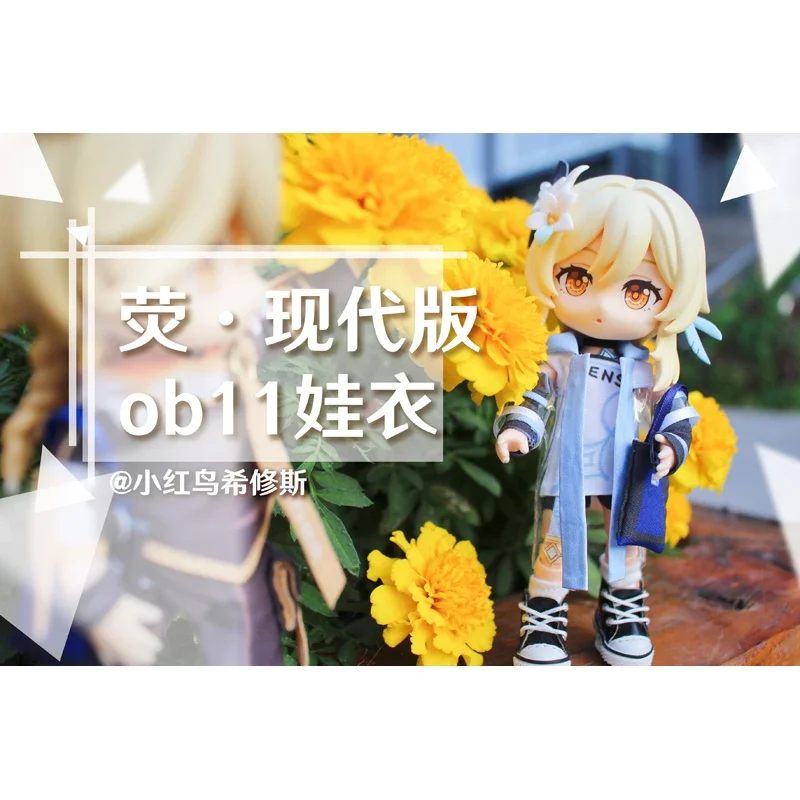 

Anime Genshin Impact Lumine OB11 doll clothes Material package Cosplay Prop