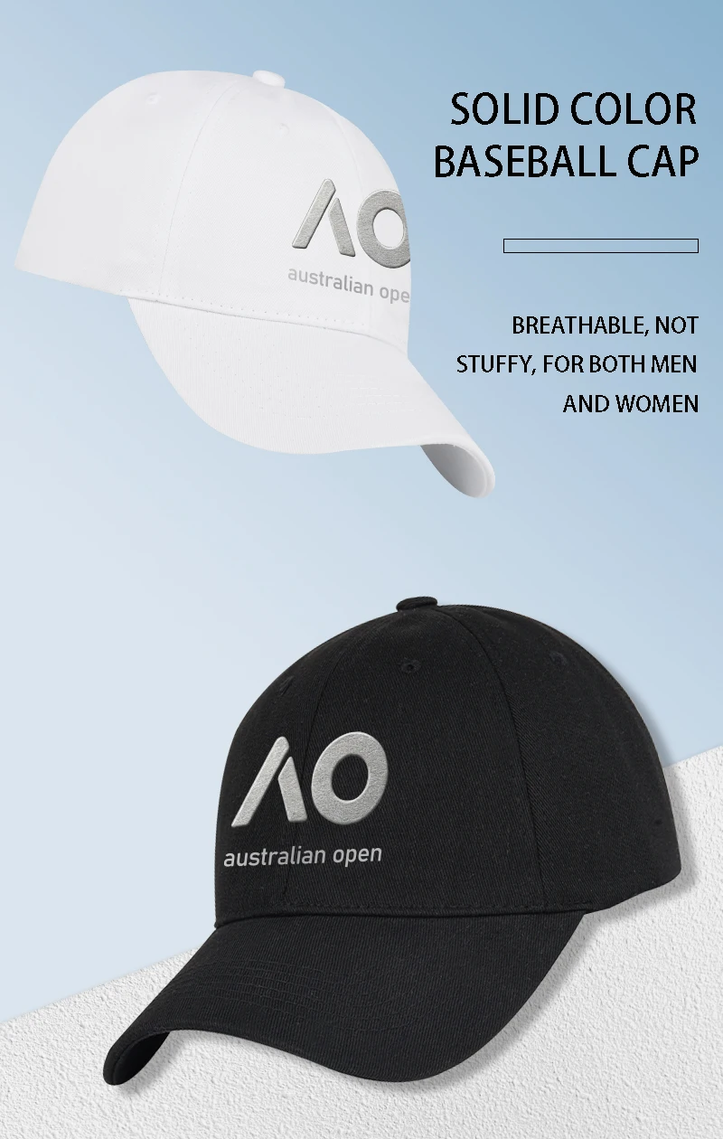 MLFO 1 Australian Open Verstellbare Baseballkappe, Australian Open Modische Trendige Herrenmütze, Ideales Geschenk für Sportbegeisterte – Detail 1