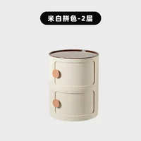 Table de chevet nordique ronde en plastique, meuble de rangement Simple et créatif pour chambre à coucher, célébrité d'internet, petits armoires Ins de dessin animé 6