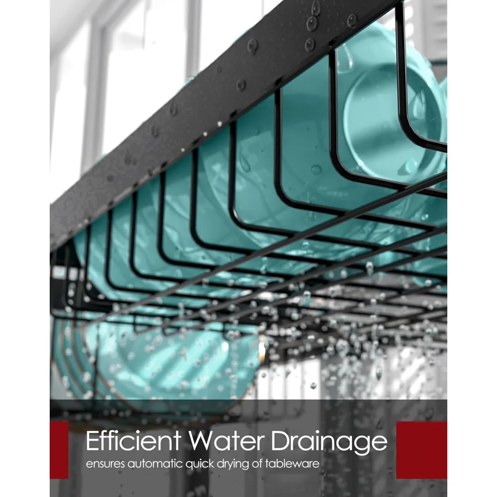 Dish Drying Rack - Large Over The Sink Dish Drainer Drying Rack, Large Capacity Stainless Steel Dish Rack, Storage Rack 2