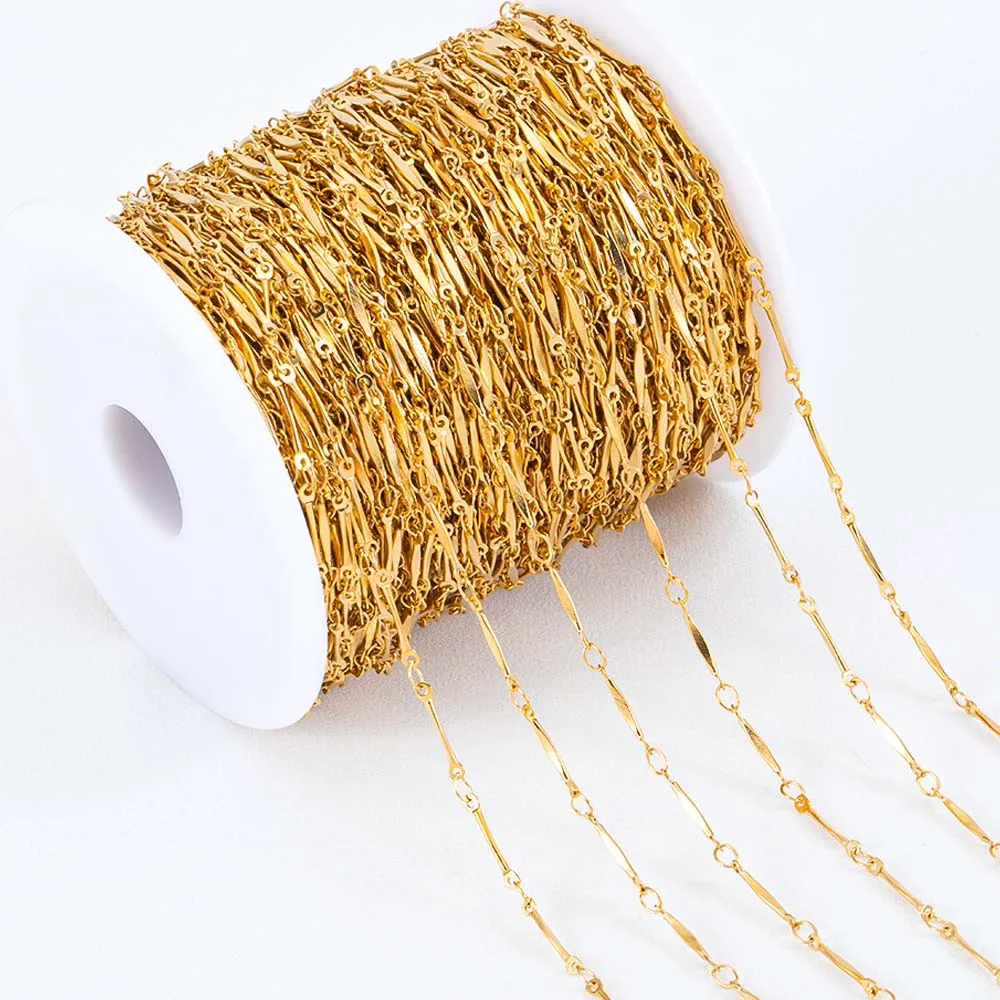 1 Meter Stainless Steel Double Loop Link Chain - Round 8 Shape 2mm