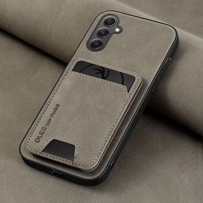Premium Synthetic Leather Card Holder Phone Wallet Case with Enhanced Protection