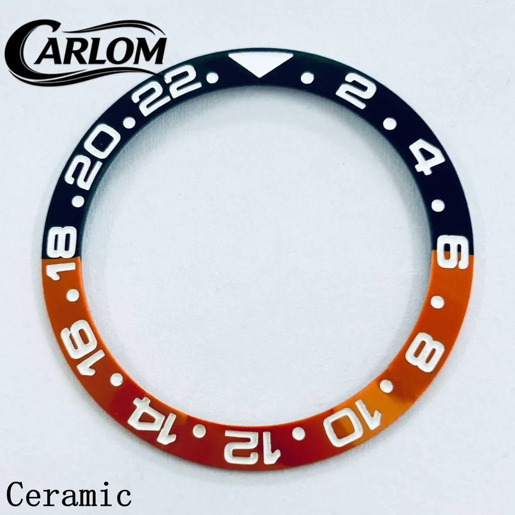Multicolor GMT Aluminum/Ceramic Sloping Bezel Insert for 40mm Watch Case - Premium Watch Accessory