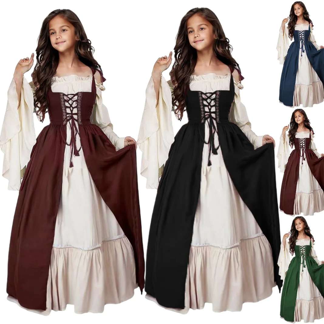 Robe Rétro Médiévale Femme - Style Renaissance, Victorien, Gothique - Pour Halloween, Cosplay, Carnaval Ou Fête Costumée (grandes Tailles Disponibles)