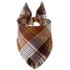 Sucado Custom Dog Bandana Tassel Plaid Pet Dog Cat Bandanas Bib Washable Puppy Neck Wear Scarf Supplies Factory Wholesale Price 5