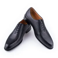 Luxury Genuine Leather Shoes Men Oxford Casual Business Office Shoes Comfortable Formal Lace Up Pointed Toe Dress Wedding Shoes 2