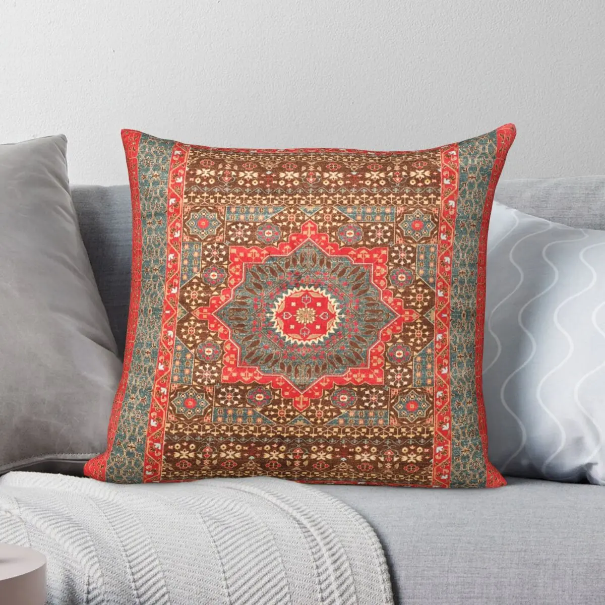 

Moroccan Style Fabric Square Pillowcase Polyester Linen Velvet Creative Zip Decor Pillow Case Home Cushion Cover