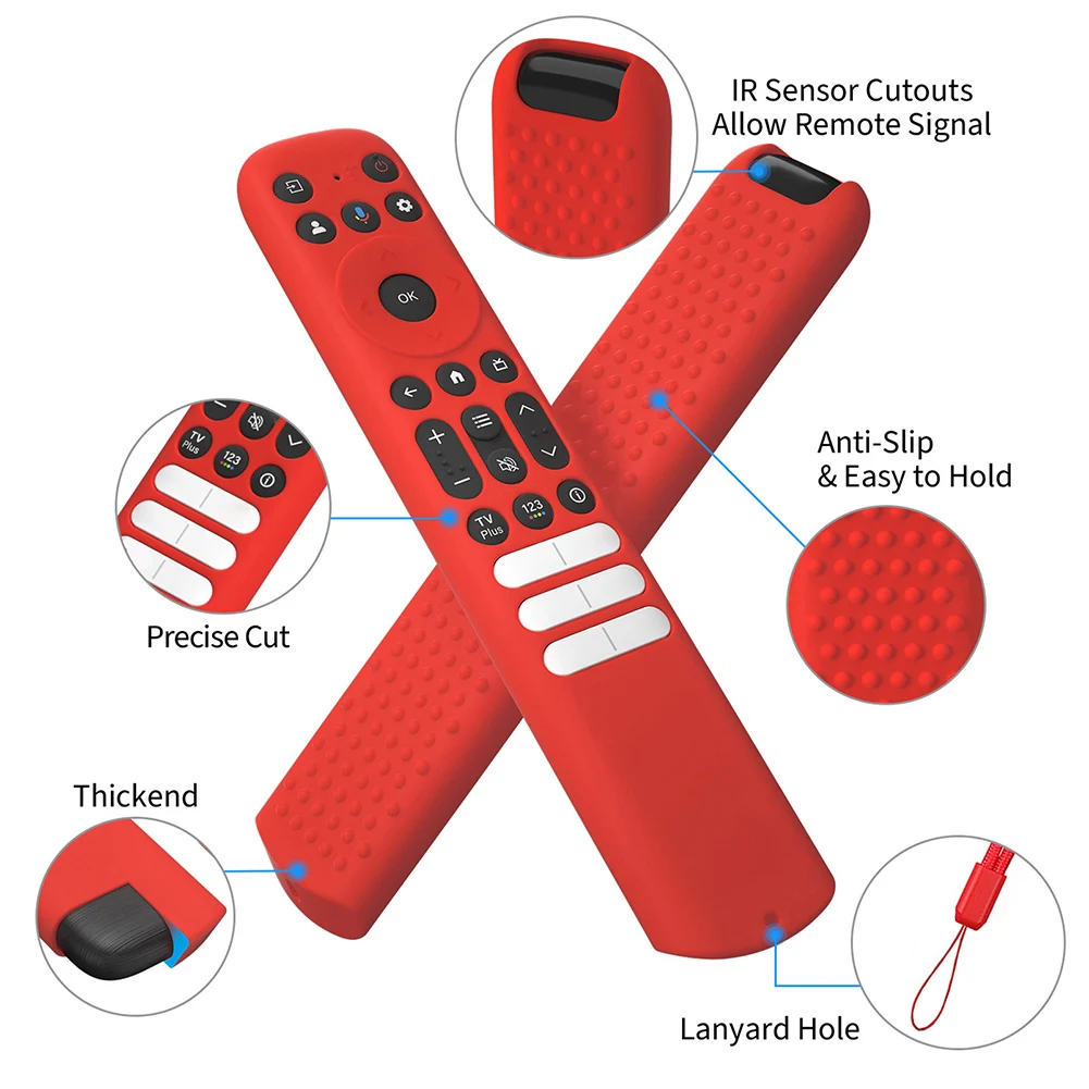 Silicone Cover with Lanyard Protective Cover Shell Anti Slip Television Remote for TCL RC813 RC902V RC923 Remote Control silicone remote case silicone remote cover silicone remote sleeve remote controller cover silicone case protector