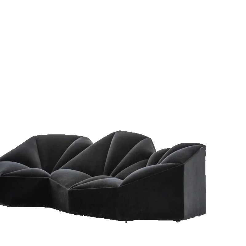 

Black valley line 3D sofa small apartment sofa